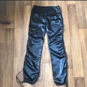 BCBGMaxazria Black Satin Pants